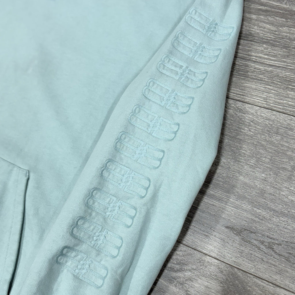 Size Medium - Balenciaga Embroidered BB Icon Logo Hoodie ' Blue ' | GOOD COND!