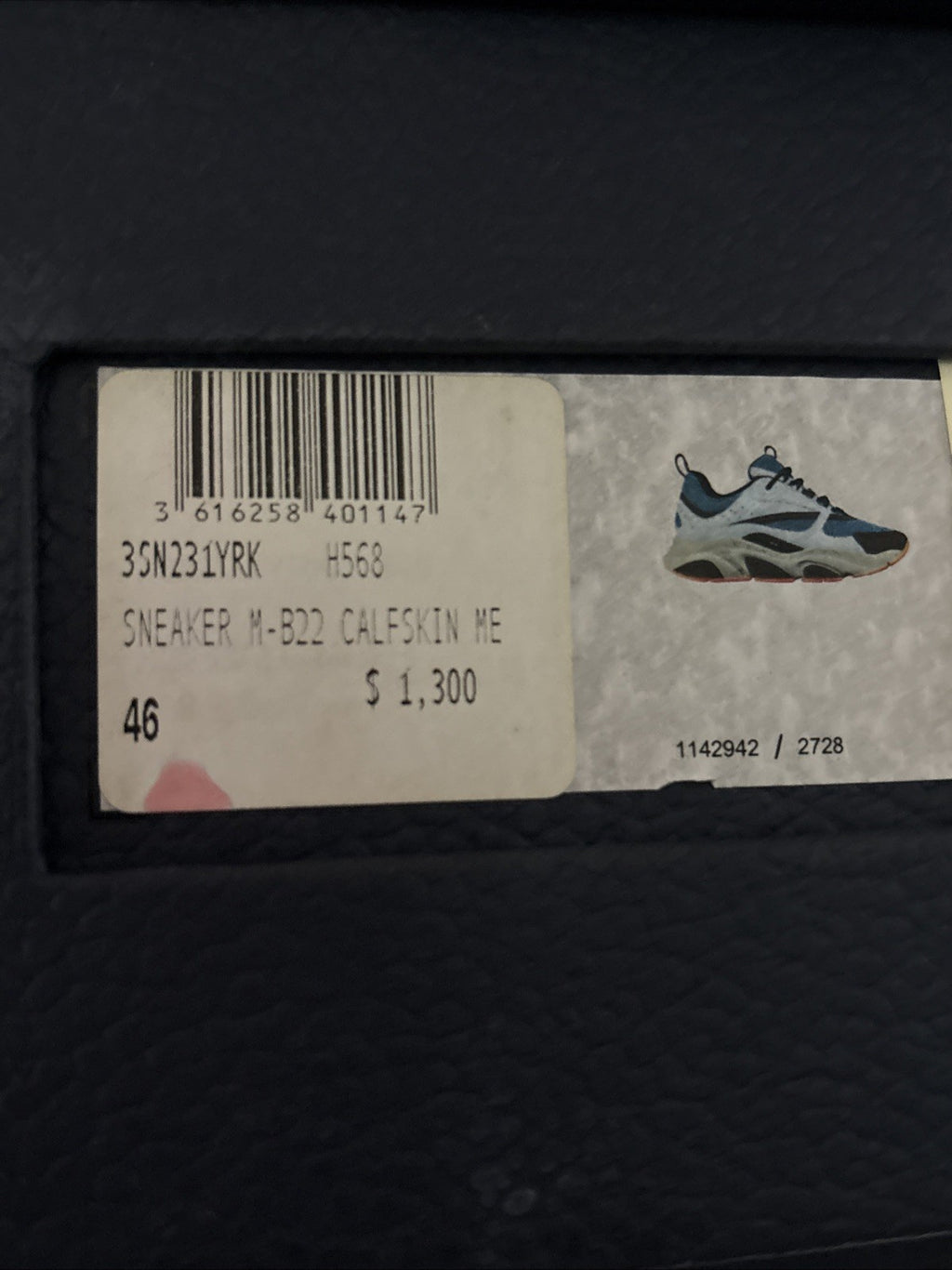 Size 46 (13 US) Dior B22 Sneaker ' Light Blue Orange ' | SUPER CLEAN!