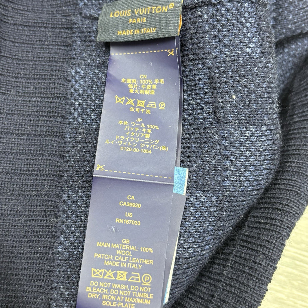 Louis Vuitton Wool Petit Damier Beanie ' Navy ' | GOOD CONDITION!
