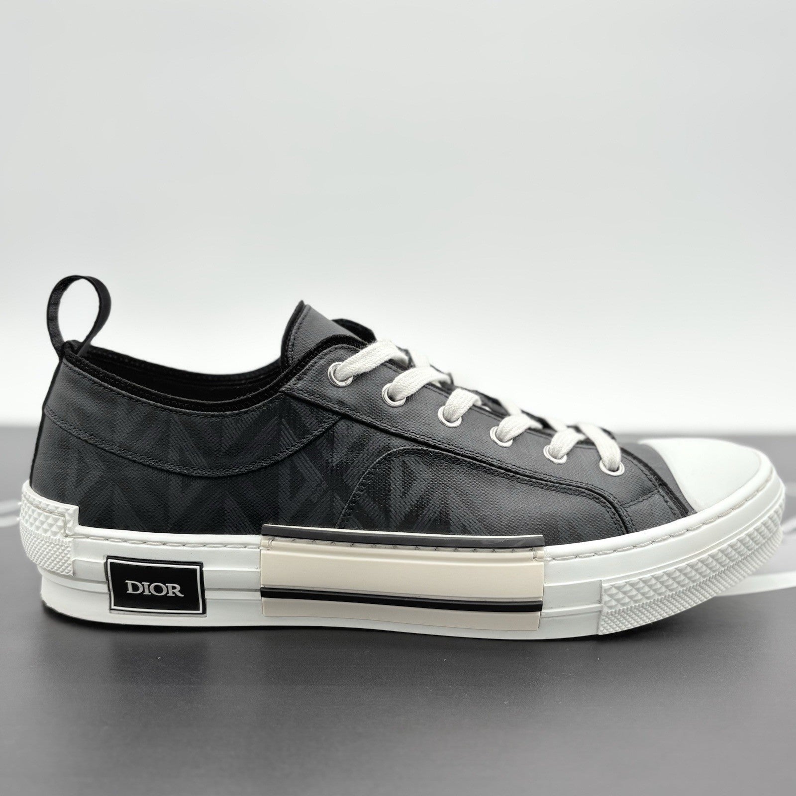 Size 45 (12 US) - Dior B23 Low ' Black Canvas ' | SUPER CLEAN!