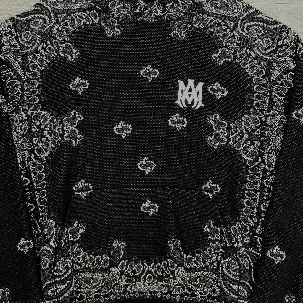 Size L - Amiri Bandana Basketball Hoodie ' Black ' | GREAT CONDITION!