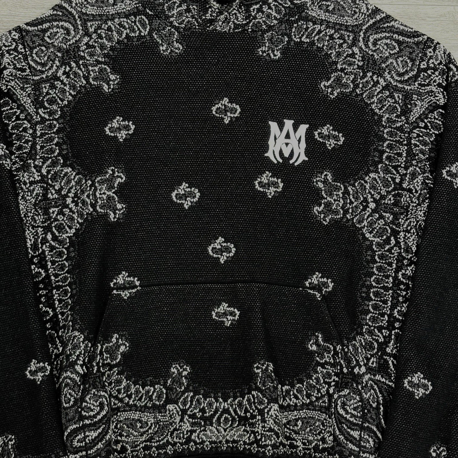 Size L - Amiri Bandana Basketball Hoodie ' Black ' | GREAT CONDITION!