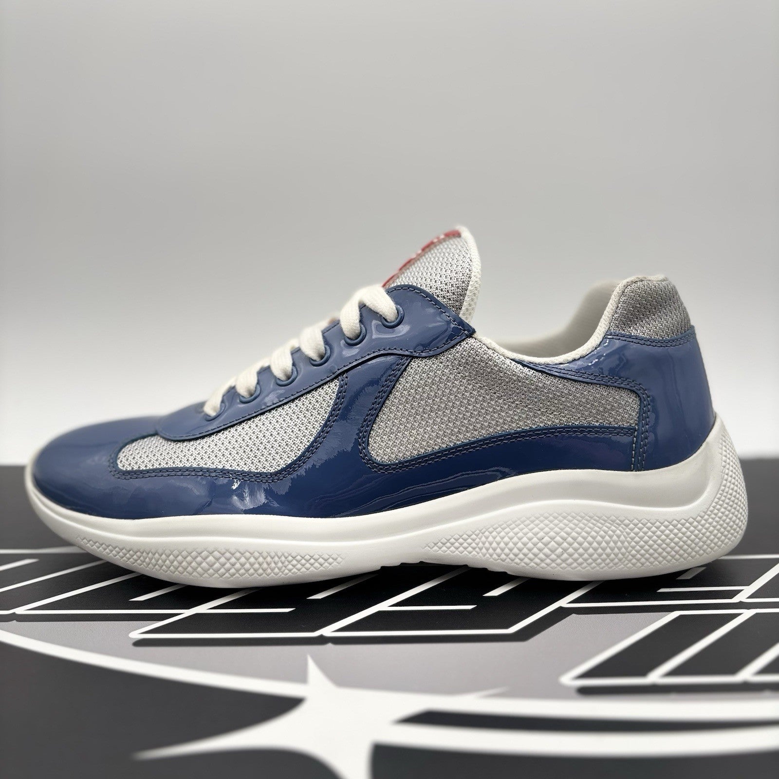 Size 7 UK (8 US) - Prada Americas Cup ' Aviation Blue, Silver' | GOOD CONDITION!