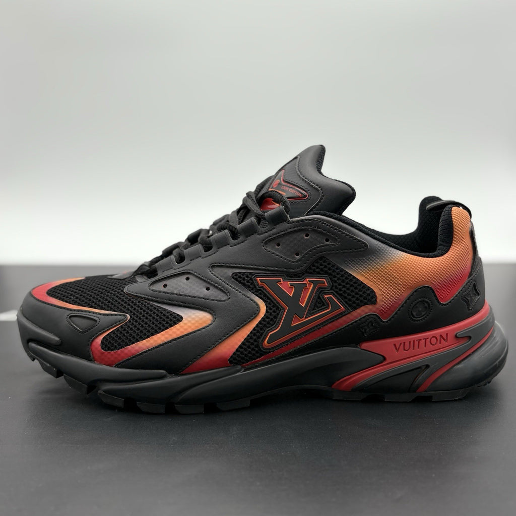 Size 12 LV (13-13:5 US) Louis Vuitton Tactic Runner ' Black Orange Red ' | CLEAN