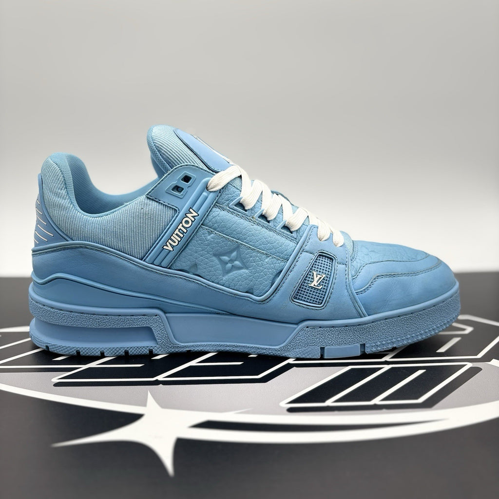 Size 9.5 LV (10.5-11 US) - Louis Vuitton Trainer ' Sky Blue ' | GREAT!