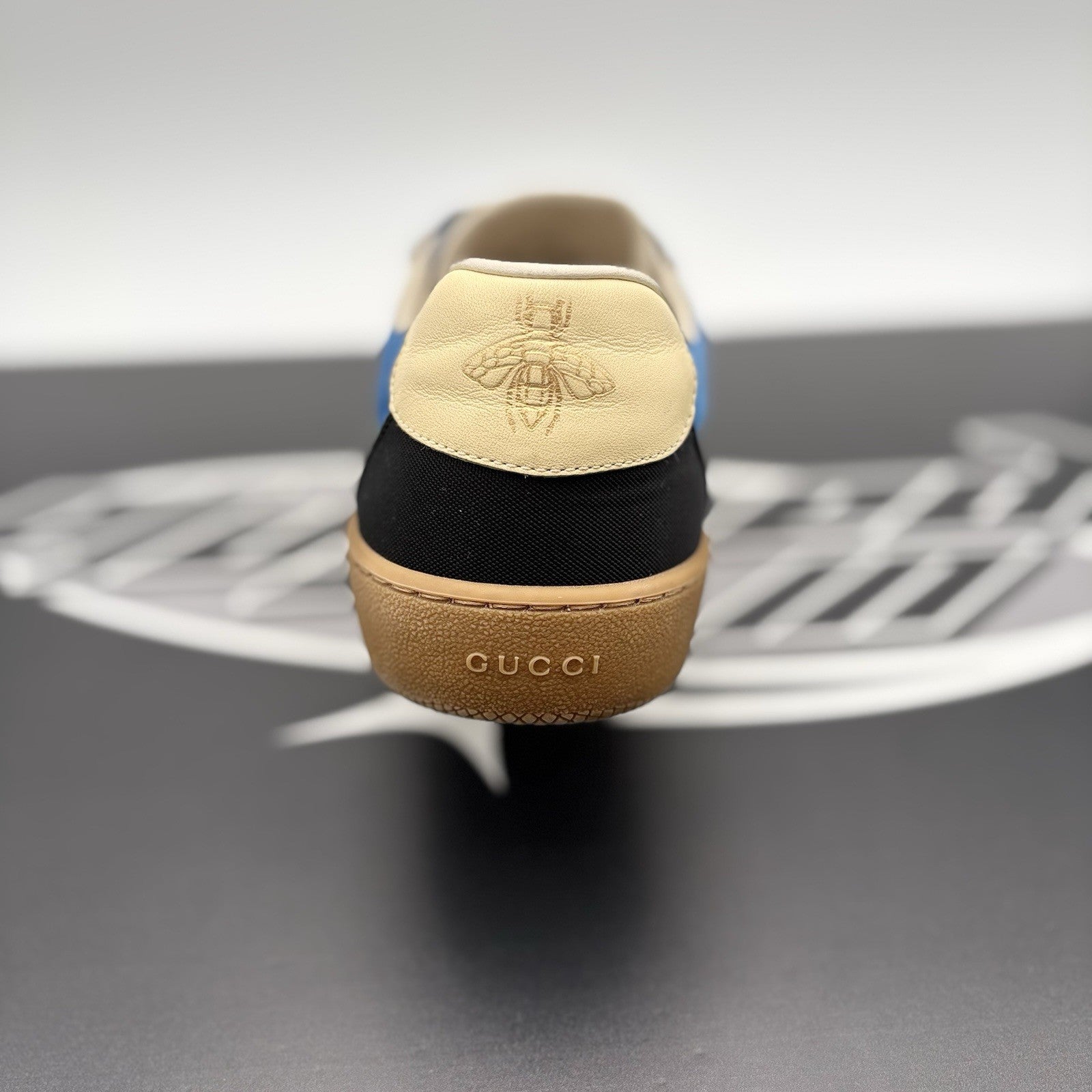 Size 8 G (8.5 US) - Gucci Web Accent Nylon ‘ Blue ‘  | GOOD CONDITION!