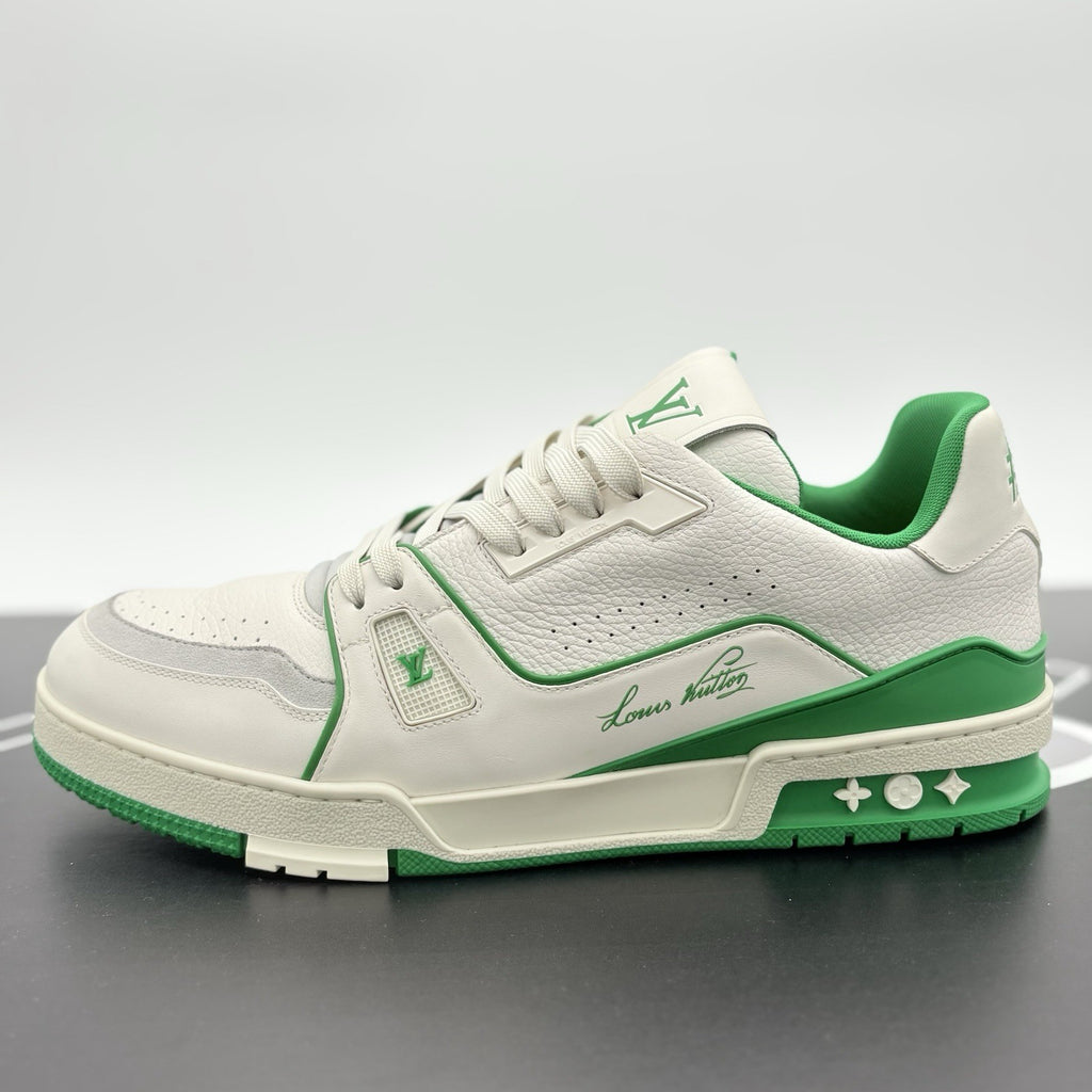 Size 11 LV (12-12.5 US) Louis Vuitton Trainer ' White Green ' | GREAT CONDITION!
