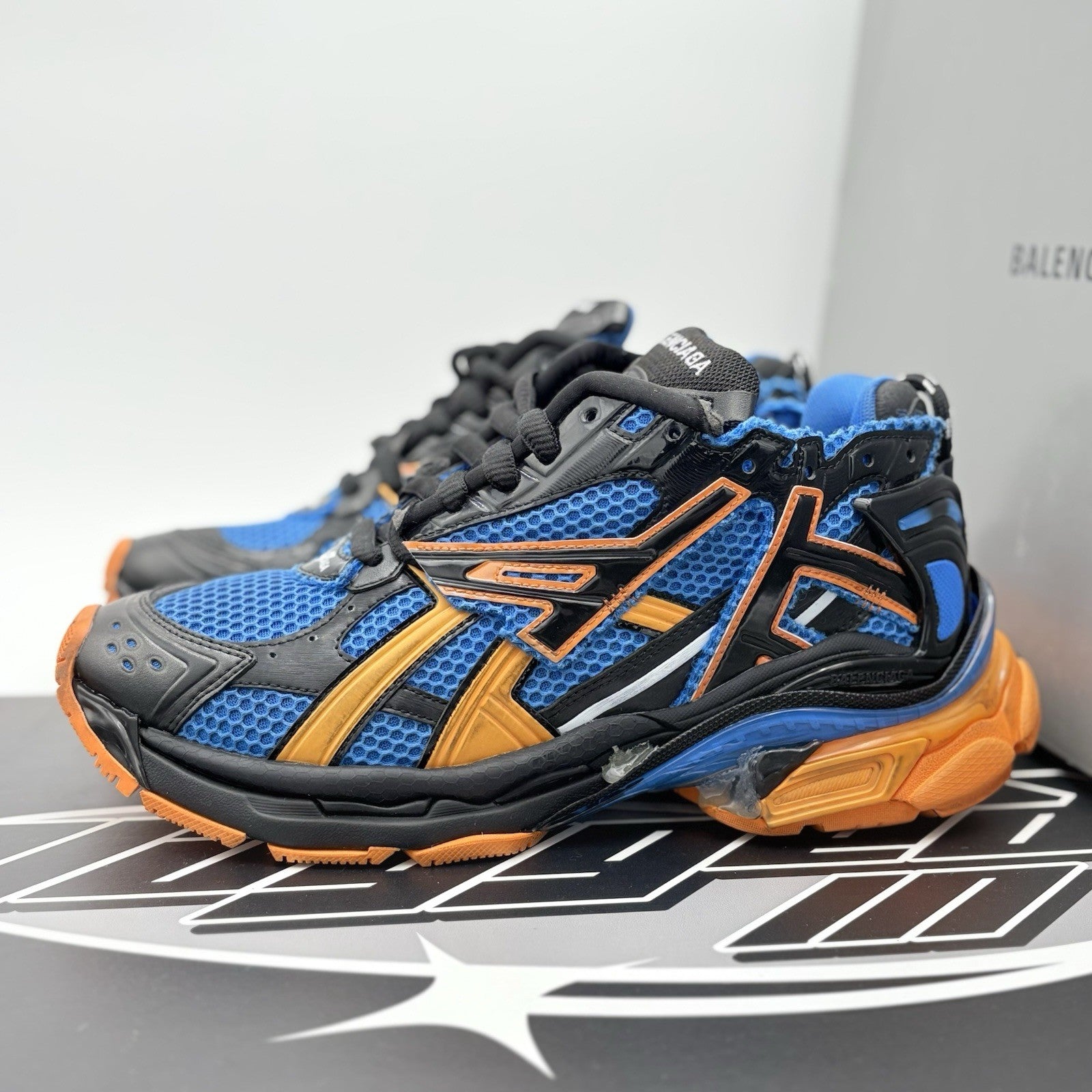 Size 41 (8 US) - Balenciaga Runner ' Blue Orange Black ' | NEW!