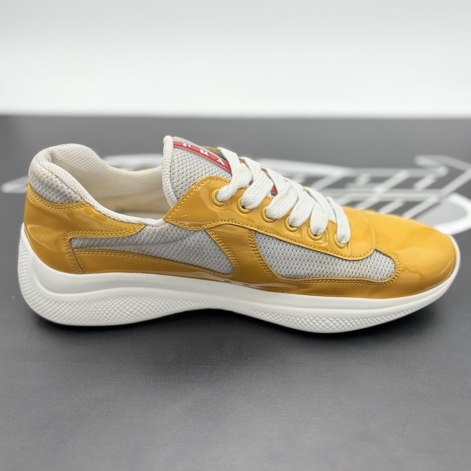 Size 6.5 UK (7.5 US) Prada Americas Cup ' Yellow White '