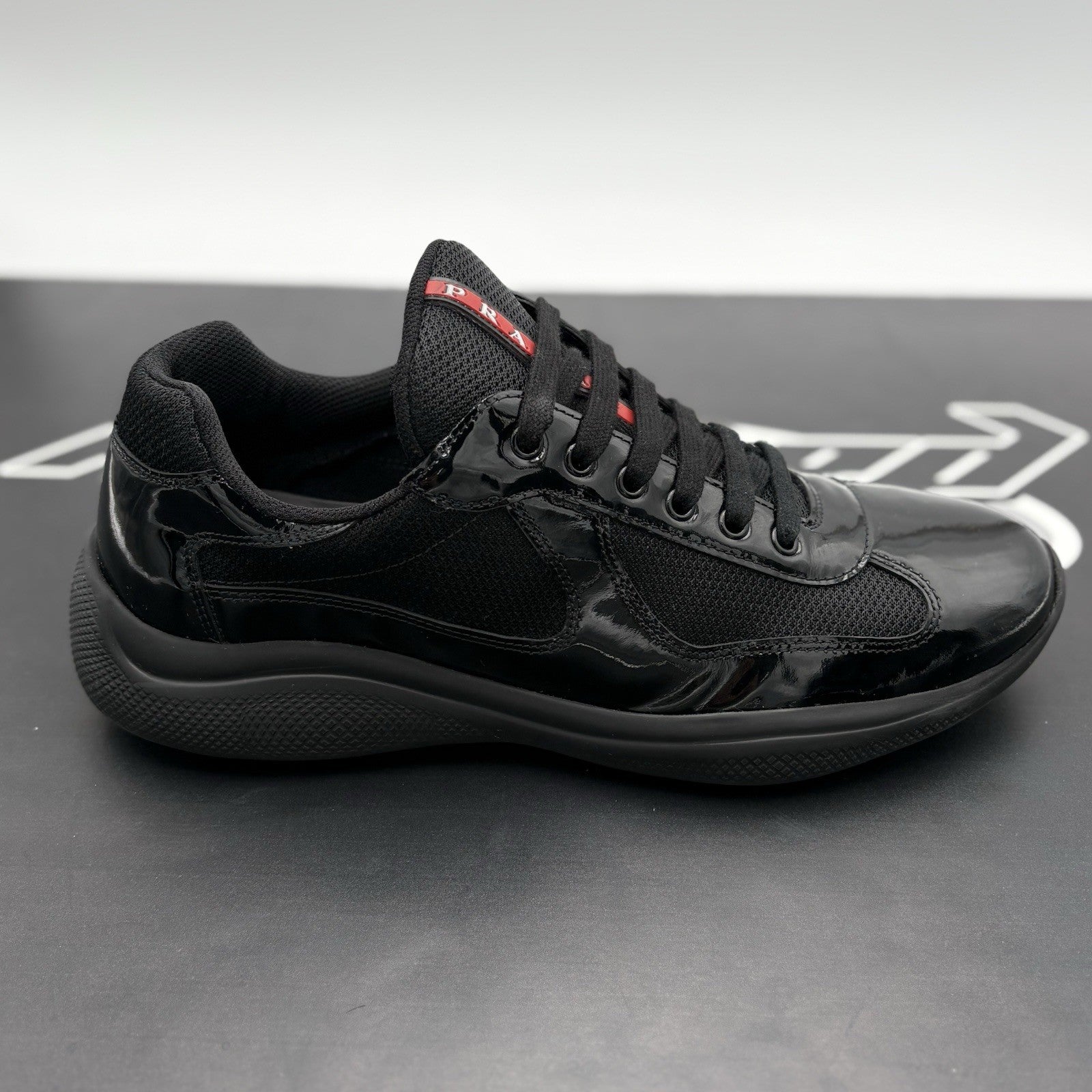 Size 10.5 UK (11.5 US) Prada Americas Cup ' Black ' | SUPER CLEAN!