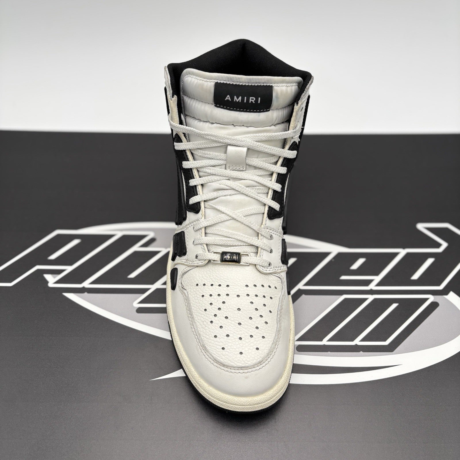 Size 42 (9US) - Amiri Skel High Top Sneakers ' White, Black ' | GREAT CONDITION!