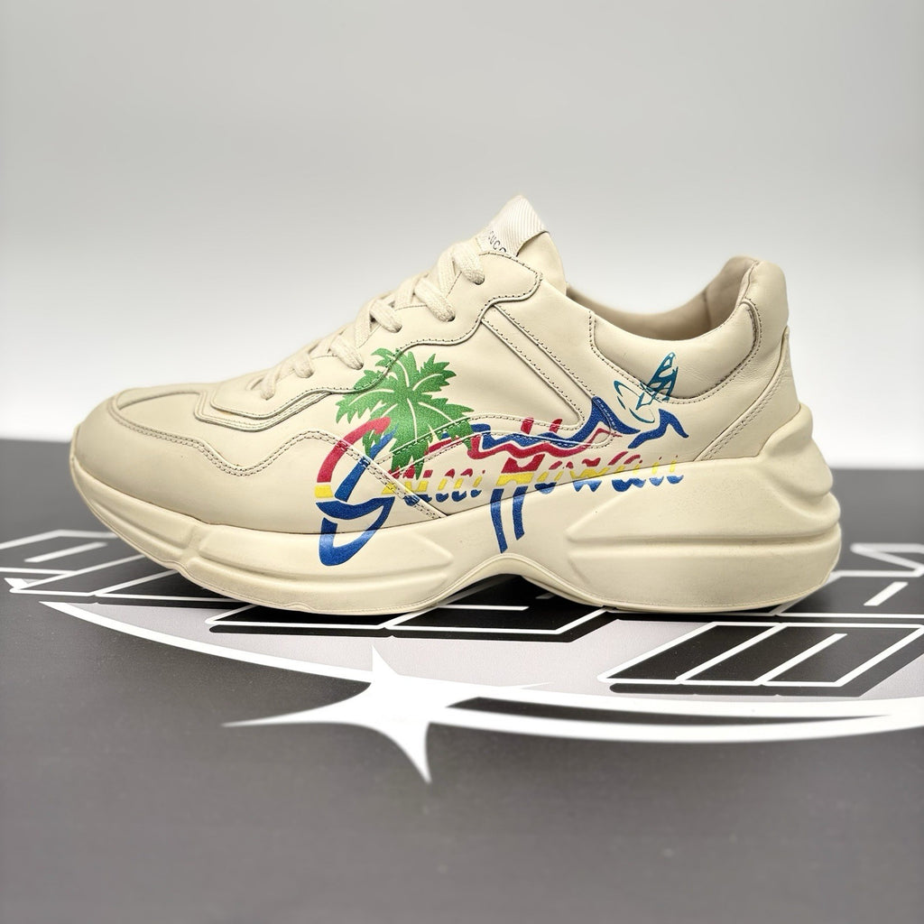 Size 9 G (9.5 US) Gucci Rhyton GG  ‘ Hawaii Ivory Multi ’ | GOOD CONDITION!