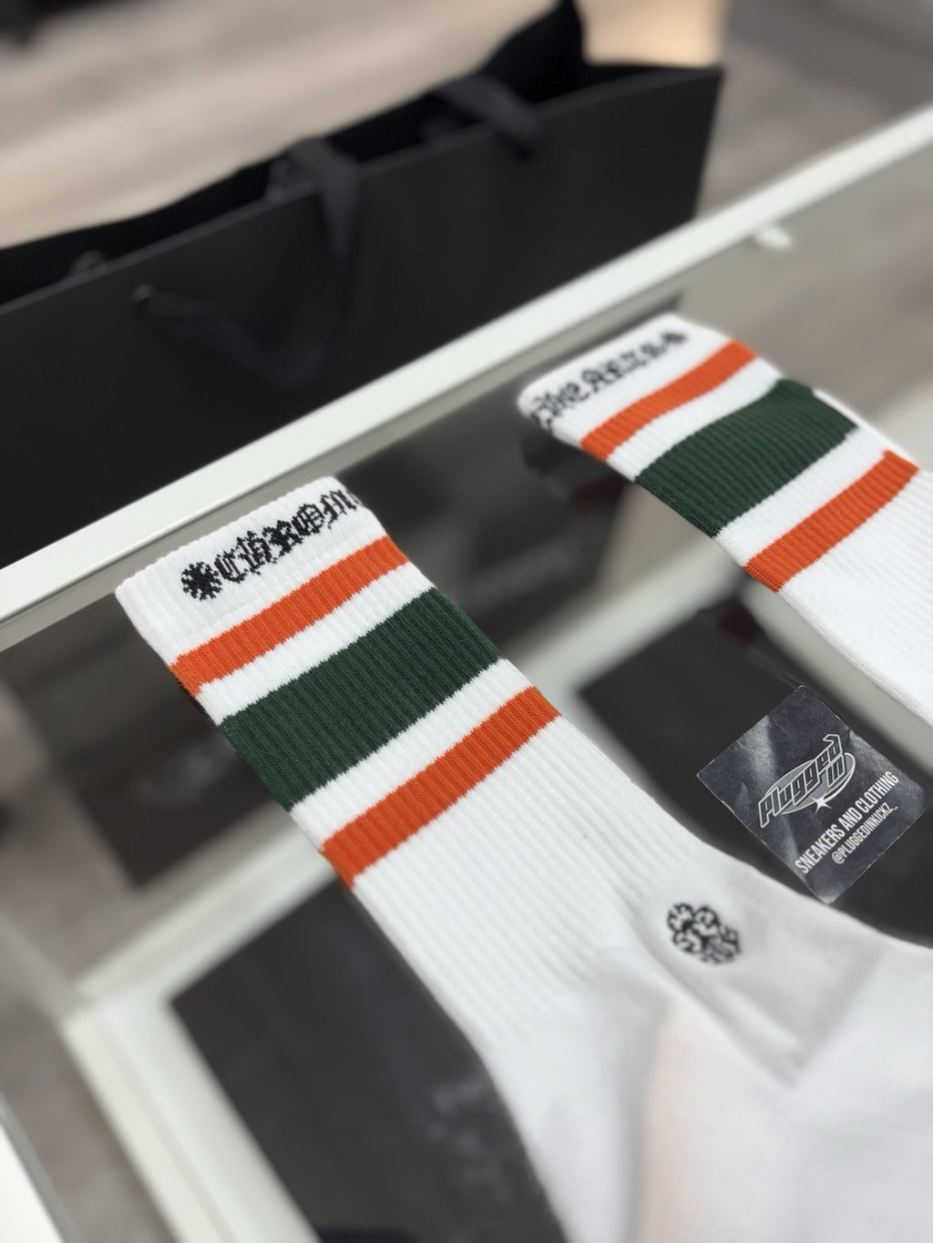 Size Medium (6-9 US) - Chrome Hearts Miami Socks ' White ' | NEW!