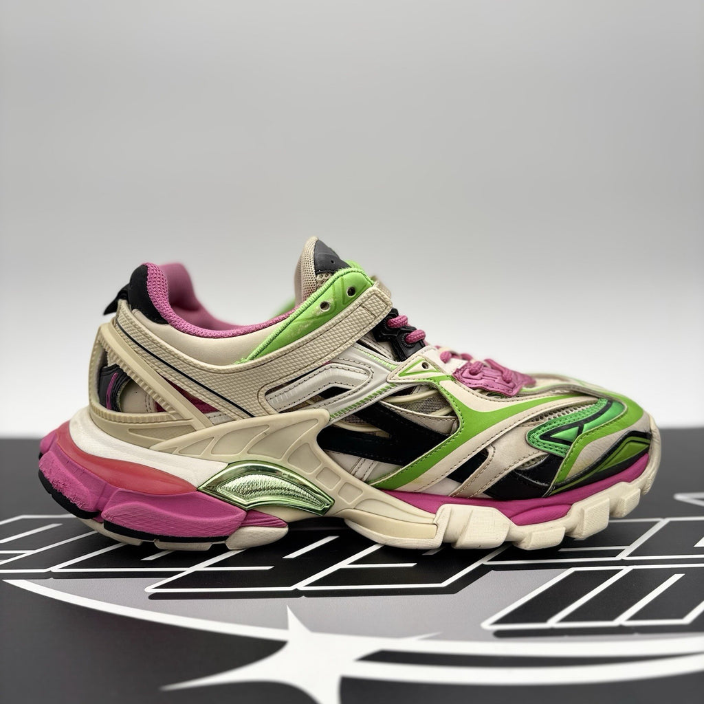 Size 41 (8 US) - Balenciaga Track 2 Trainer ' White, Purple, Green ' | GOOD!