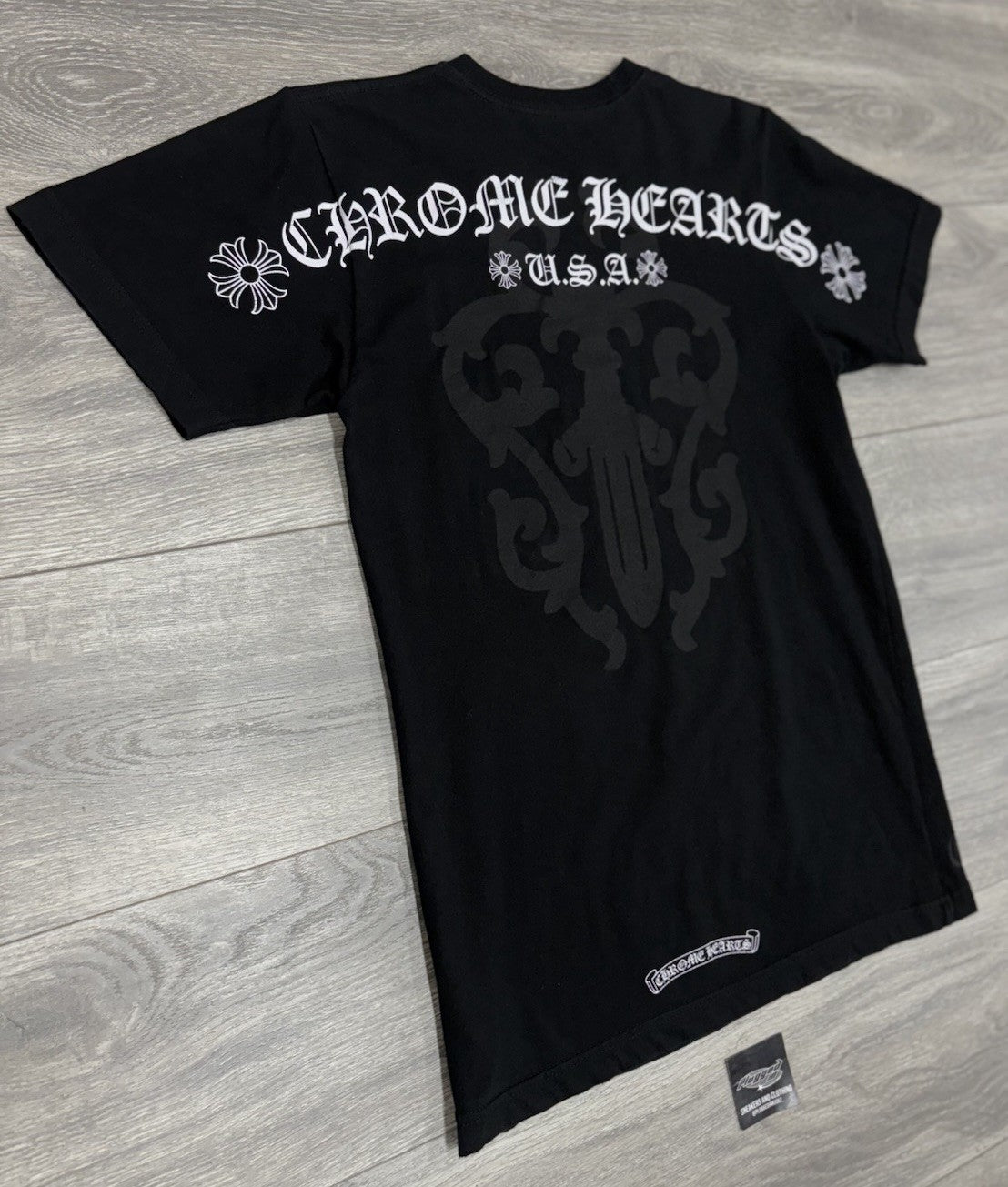 Size Small - Chrome Hearts Script Dagger Logo T-Shirt ' Black ' | GREAT COND!
