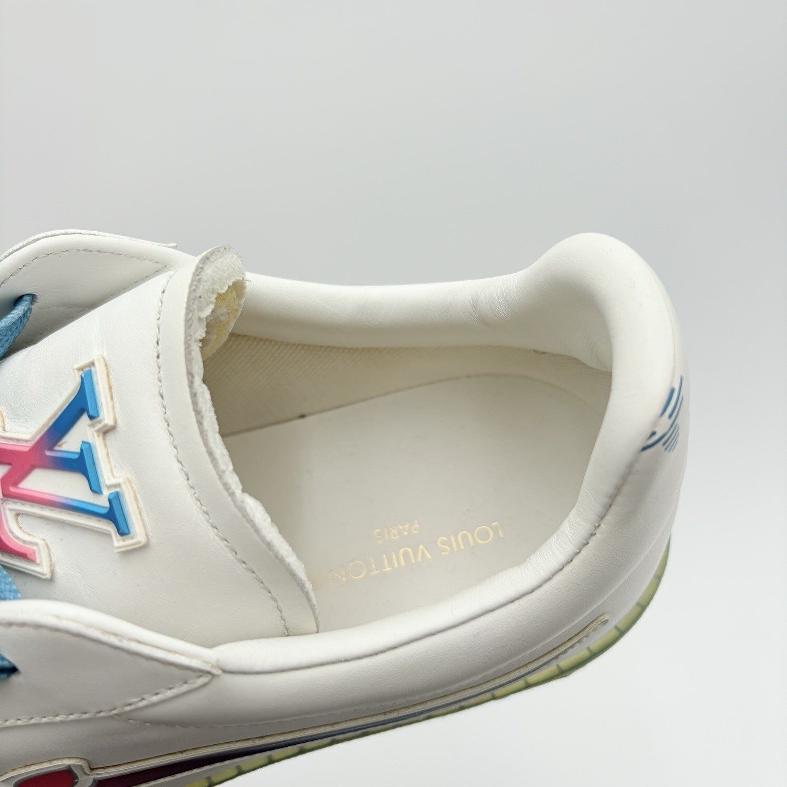 Size 9 LV (10-10.5 US) Louis Vuitton Luxembourg ' White Blue Pink ' |SUPER CLEAN