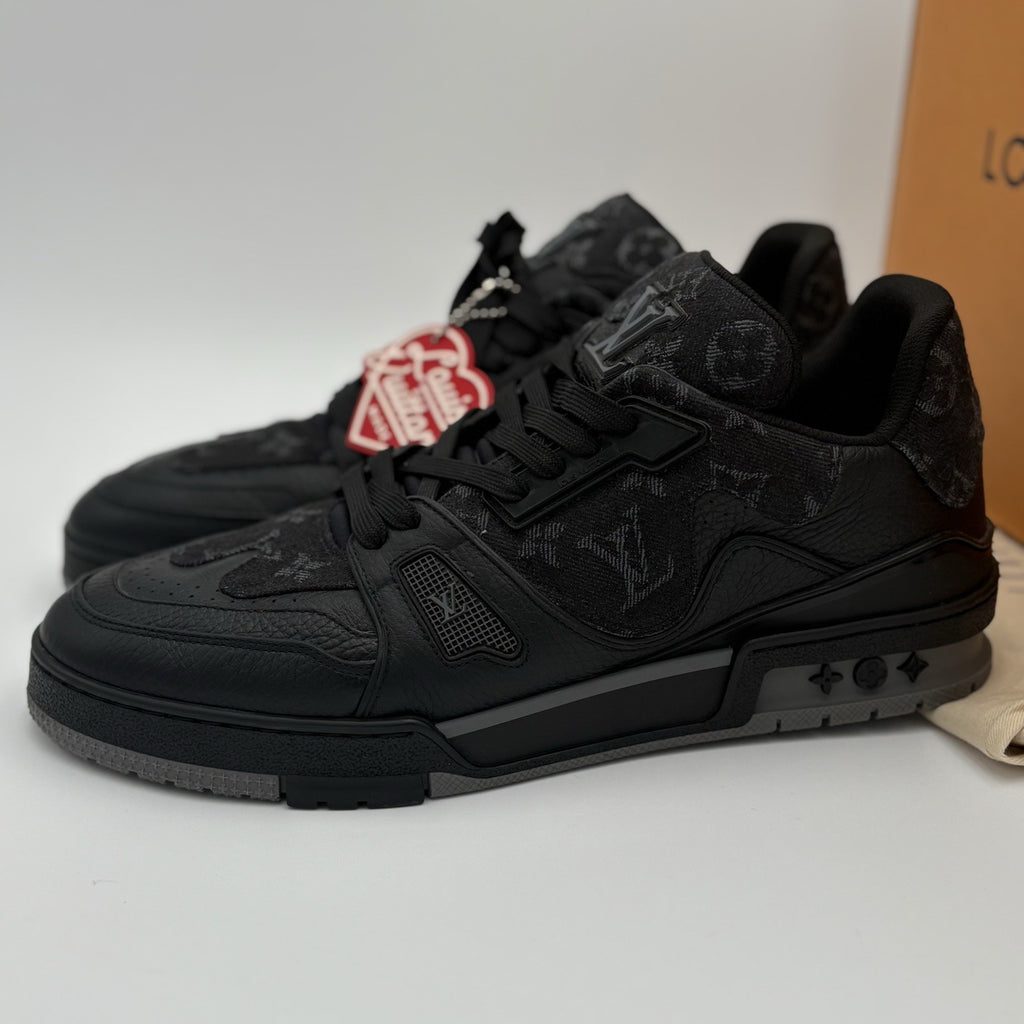 Size 9 LV (10-10.5 US) Louis Vuitton Trainer X Nigo ' Black Denim ' | CLEAN!