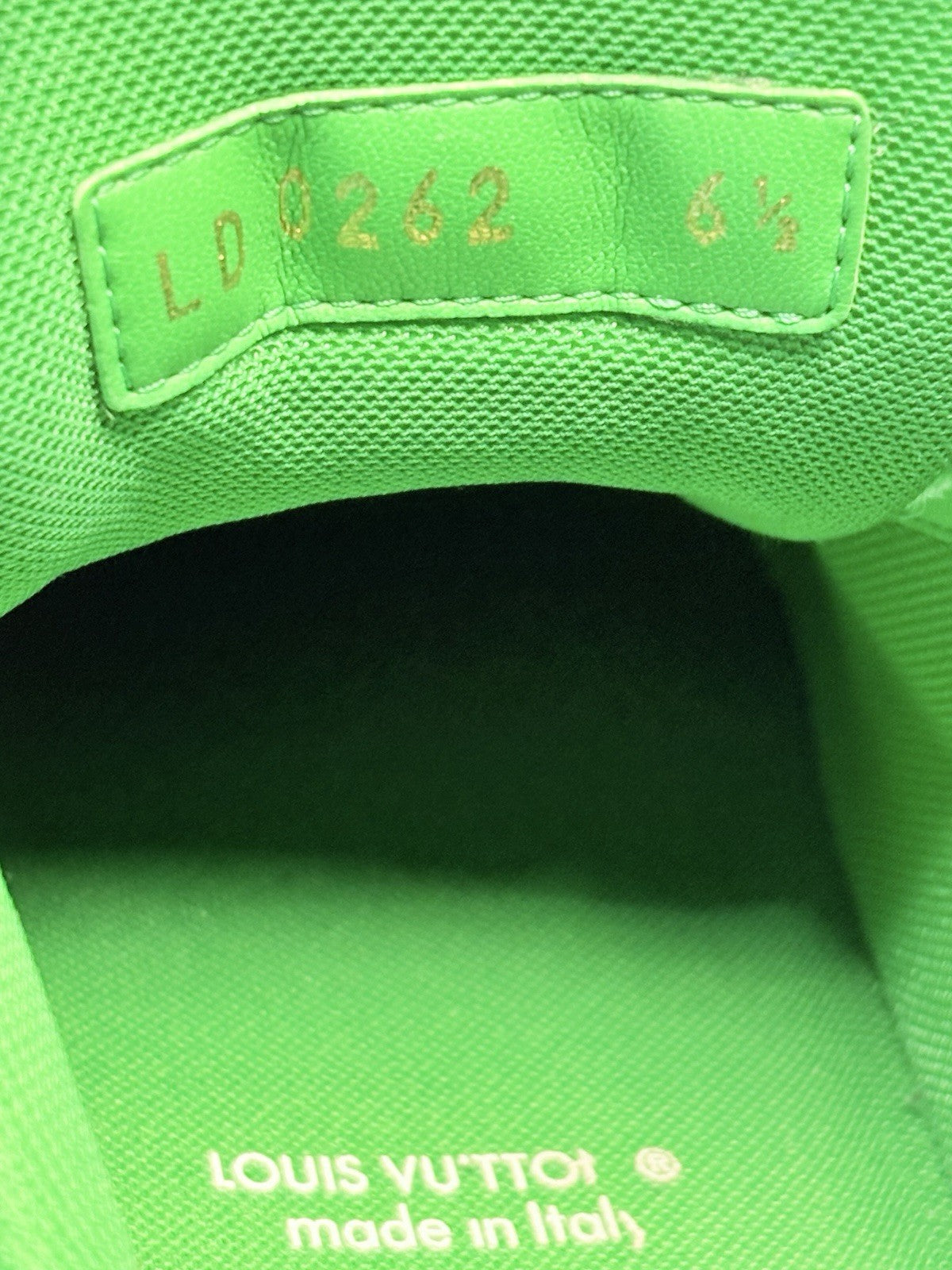 Size 6.5 LV (7.5-8 US) Louis Vuitton Trainer ' White Green Recycled ' | CLEAN!