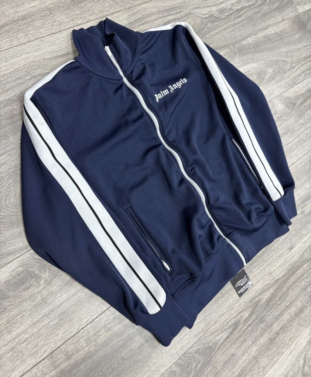 Size Large - Palm Angels Classic Track Jacket ' Navy Blue White ' | GREAT COND!