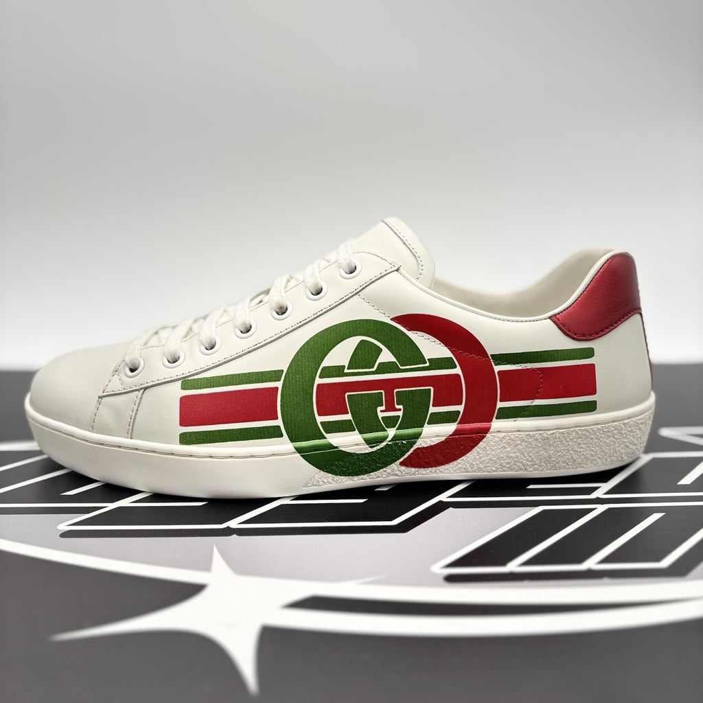 Size 7 G (7.5 US) - Gucci Ace ' Interlocking G ' | SUPER CLEAN!