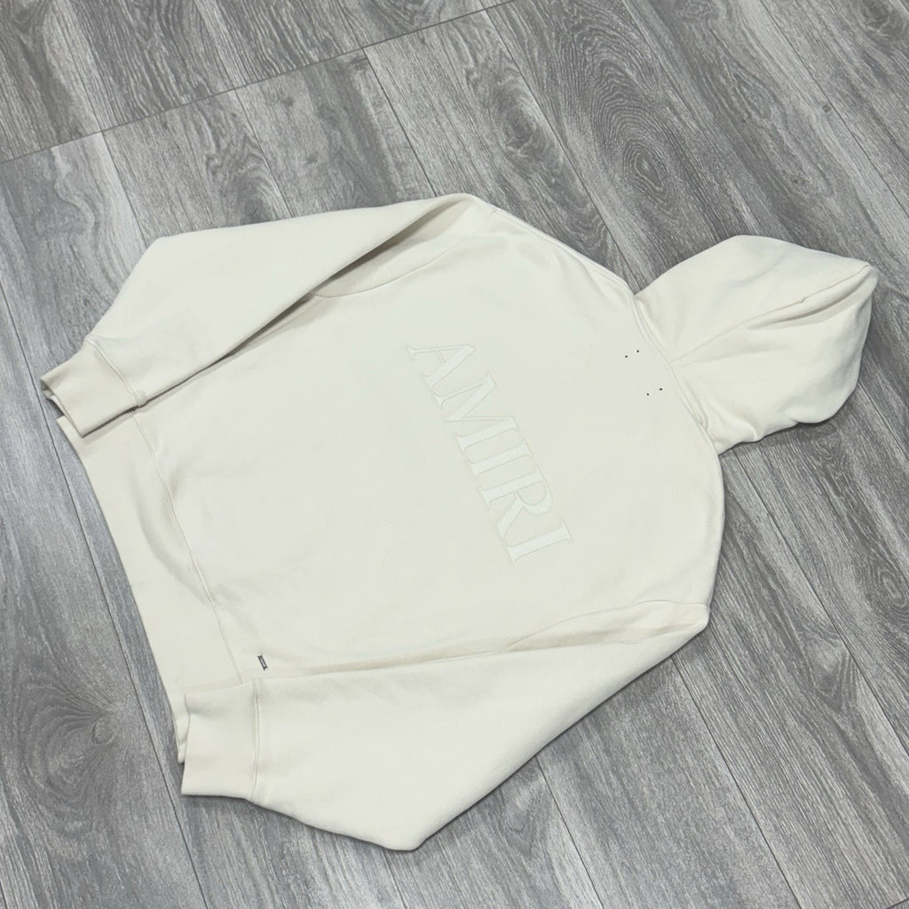 Size M - Amiri Embroidered Logo Hoodie ' Beige ' | GREAT CONDITION!
