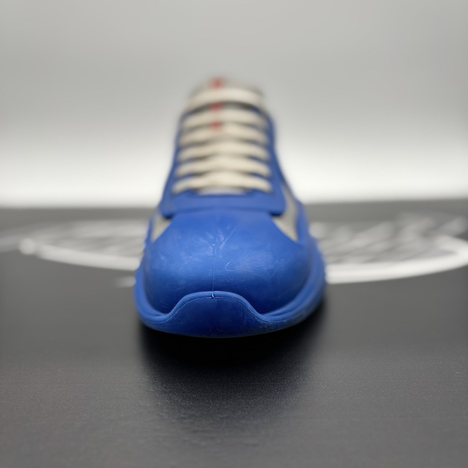 Size 45 (12 US) - Prada America's Cup Soft Rubber ' Blue ' | GOOD!