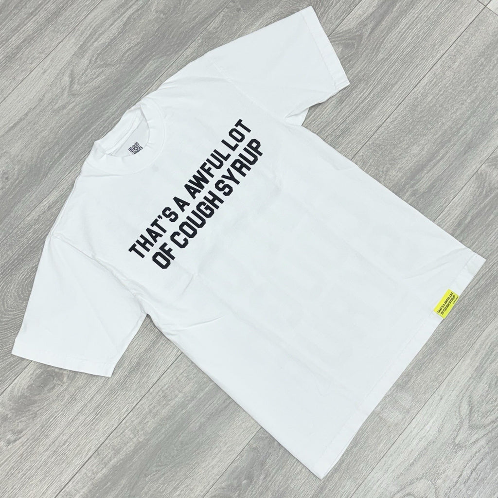 Size S - That's A Awful Lot Of Cough Syrup T-Shirt ' White Black ' | BRAND NEW!