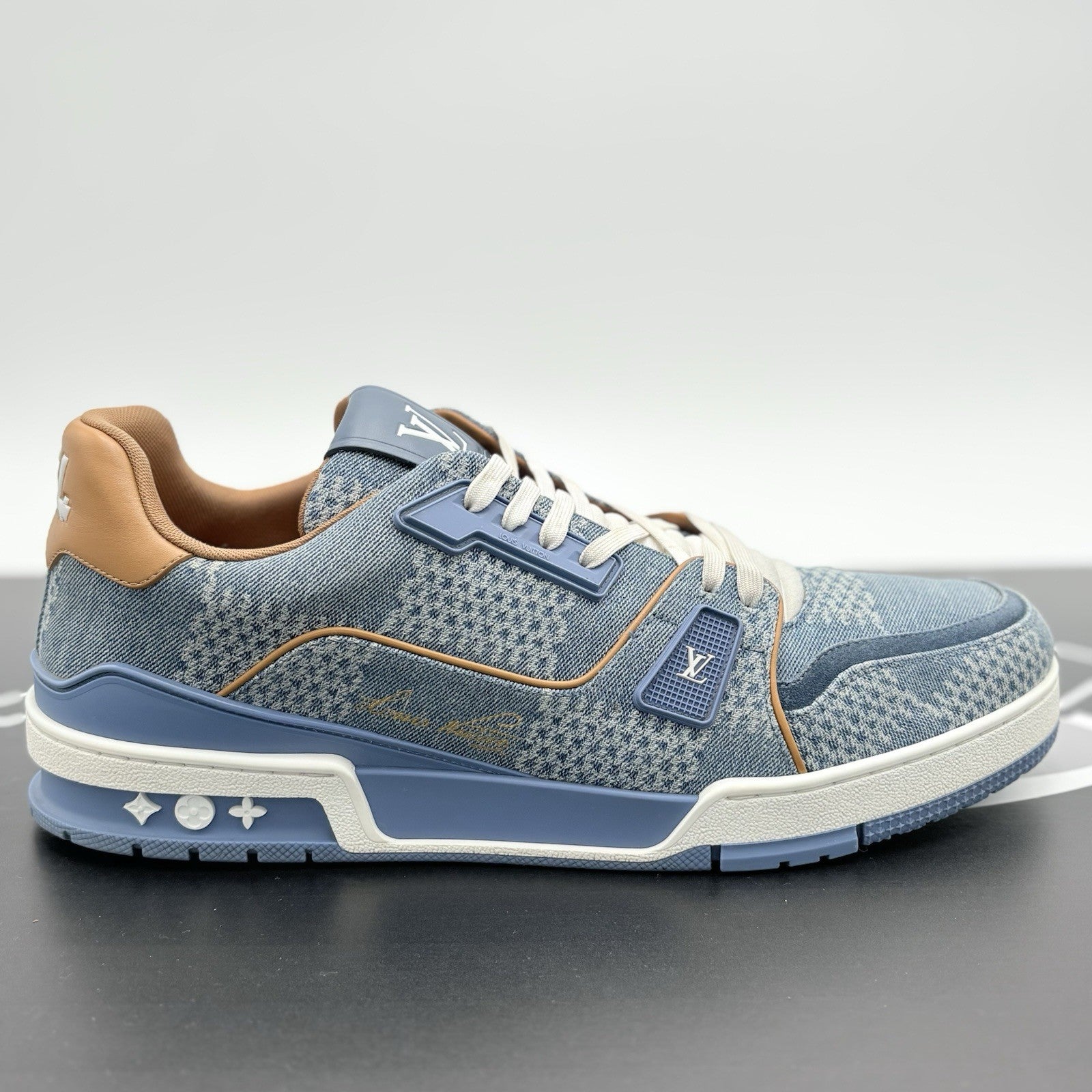 Size 11 LV (12-12.5 US) Louis Vuitton Denim Trainer ' Blue ' | SUPER CLEAN!