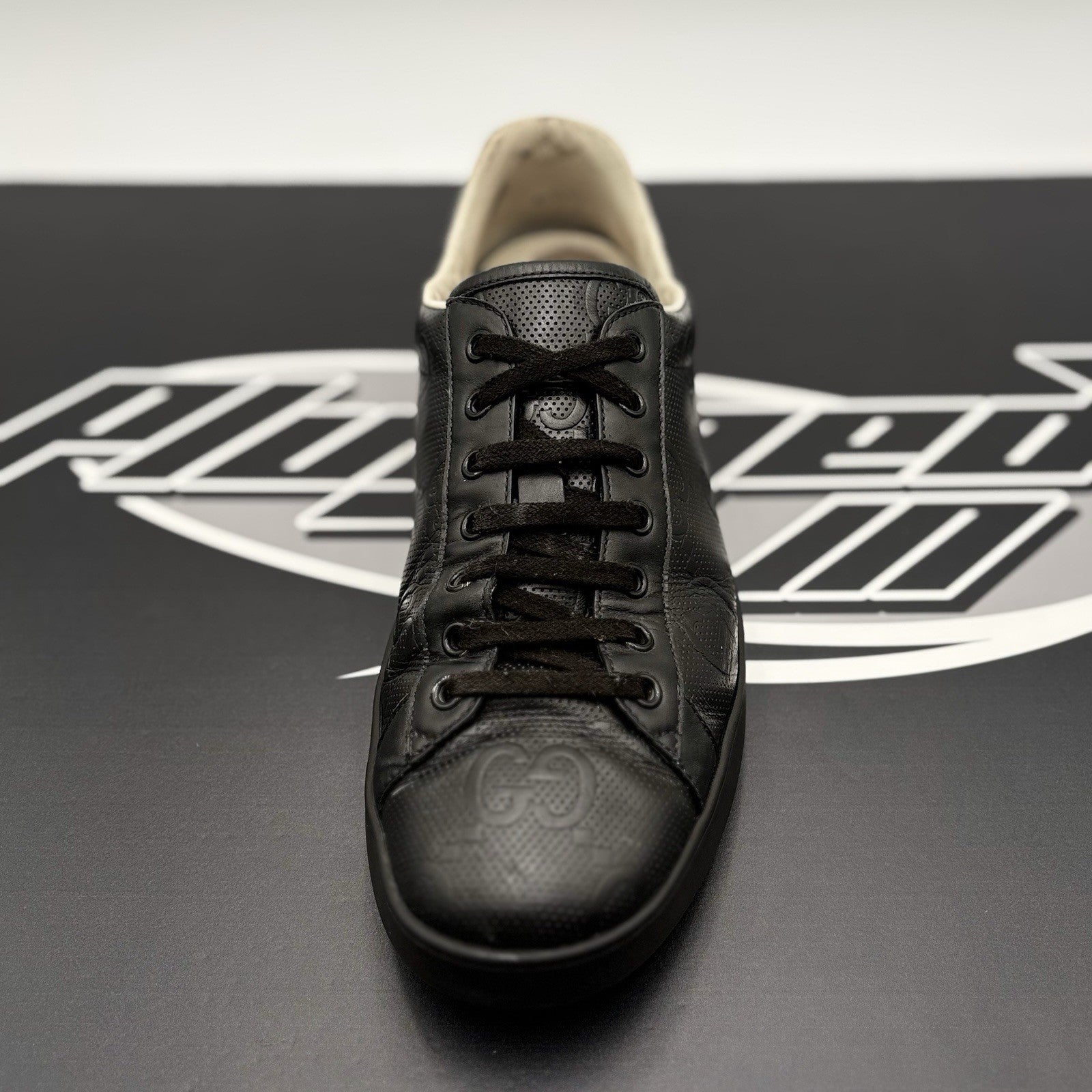 Size 9.5 G (10 US) - Gucci Ace GG ' Black '