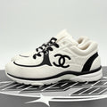 Size 45 (12 US) Chanel Nylon & Suede Low Top ' White Black ' | SUPER CLEAN!
