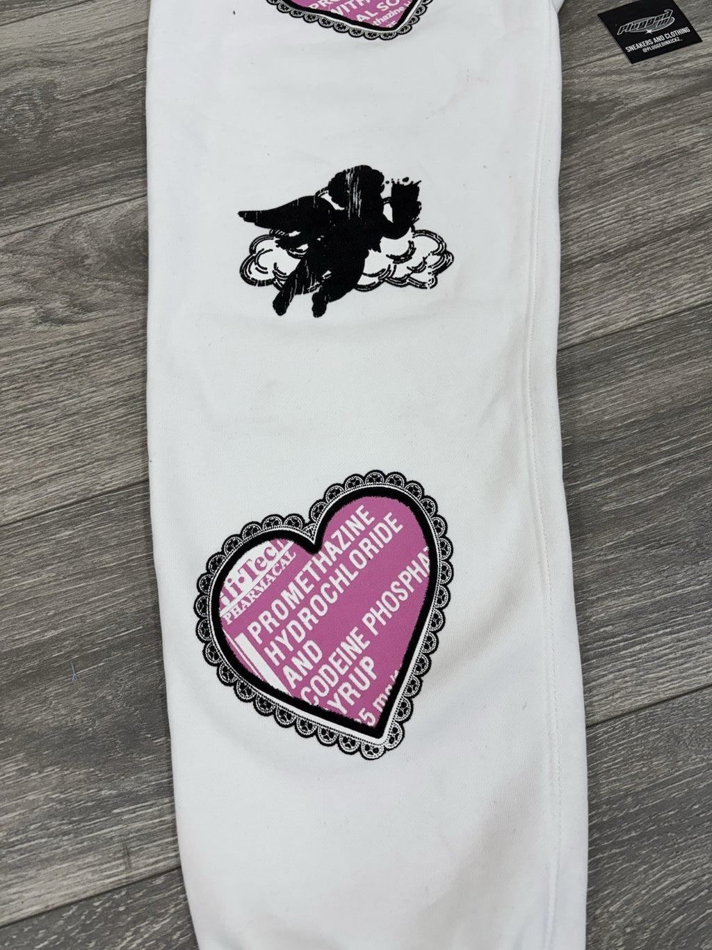 Size L - That's A Awful Lot Of Cough Syrup Sweatpants ‘ Valentines White‘ | NEW!