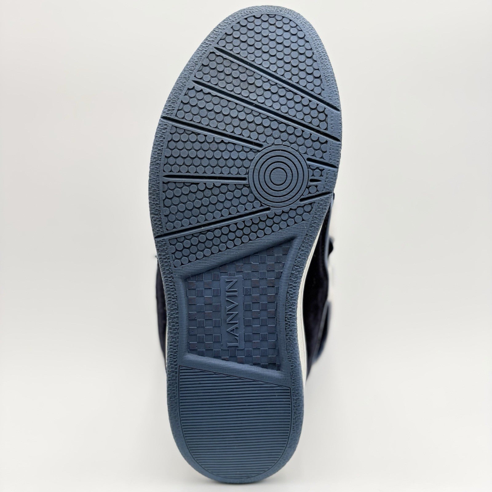 Size 43 (10 US) - Lanvin Curb Sneaker ' White Navy Blue ' | EXCELLENT CONDITION!