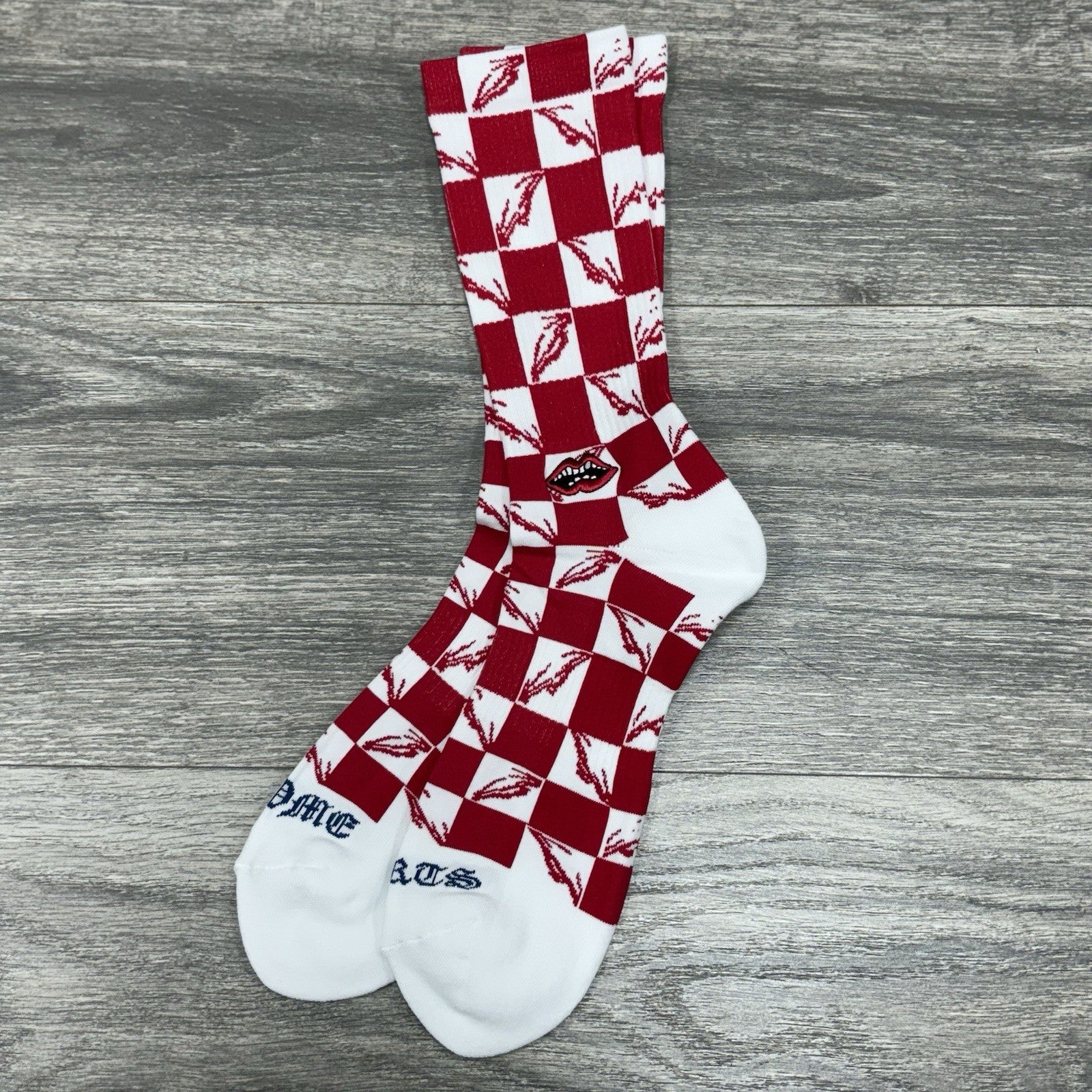 Size Large (9-13 US) - Chrome Hearts Matty Boy 99 Eye Socks ' Red ' | NEW!