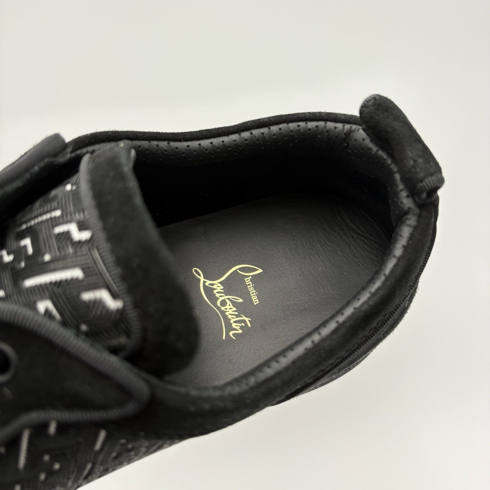Size 45.5 (12.5 US) Christian Louboutin Rantulow Orlato Flat ' Black ' EXCELLENT