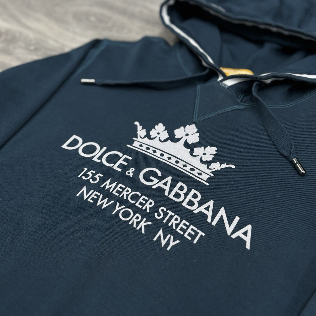 Size S - Dolce & Gabbana Crown Hoodie NY ' Blue ' | SUPER CLEAN!
