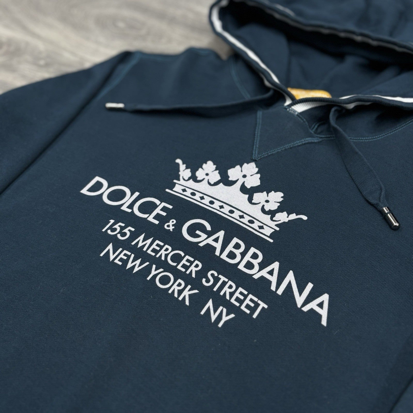 Size S - Dolce & Gabbana Crown Hoodie NY ' Blue ' | SUPER CLEAN!