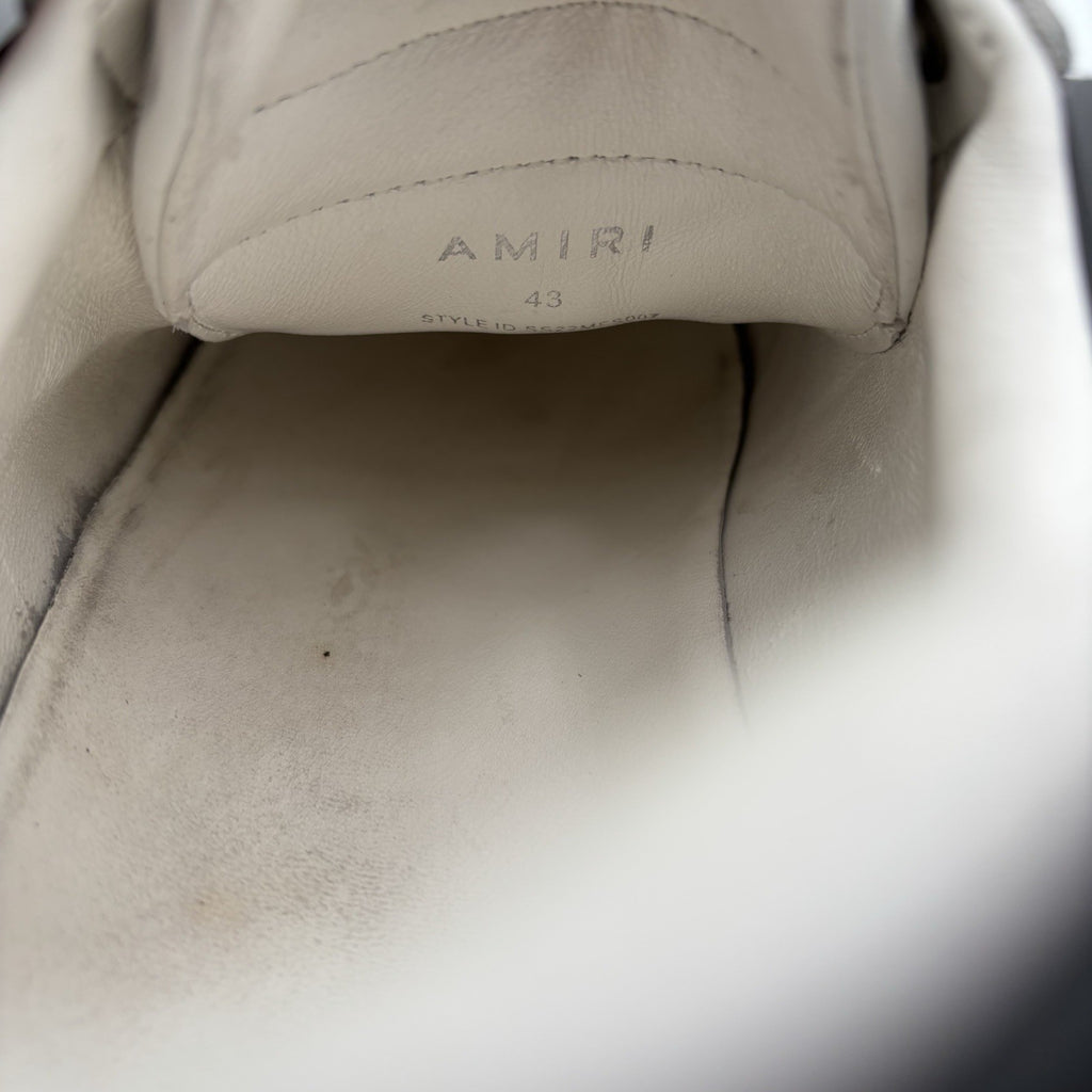 Size 43 (10US) - Amiri Stadium Low Top Sneakers ‘ White , Black ‘ | GOOD COND!