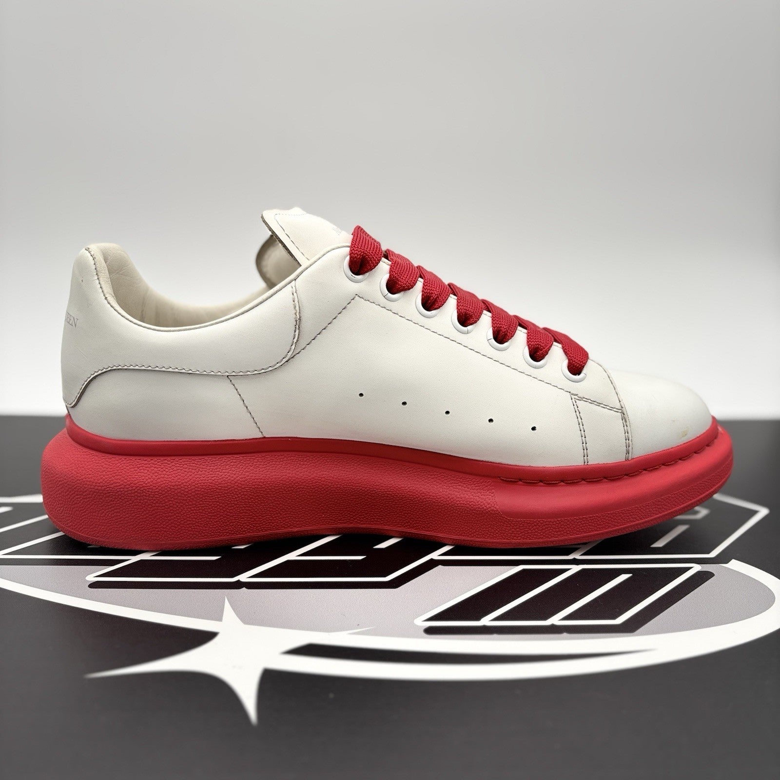 Size 45 (12 US) - Alexander McQueen Oversized ' White, Red Sole ' | GREAT COND!
