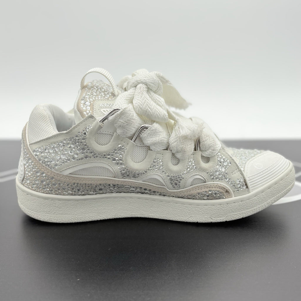 Size 44 (11 US) - Lanvin Curb Rhinestone ' White ' | GREAT CONDITION!