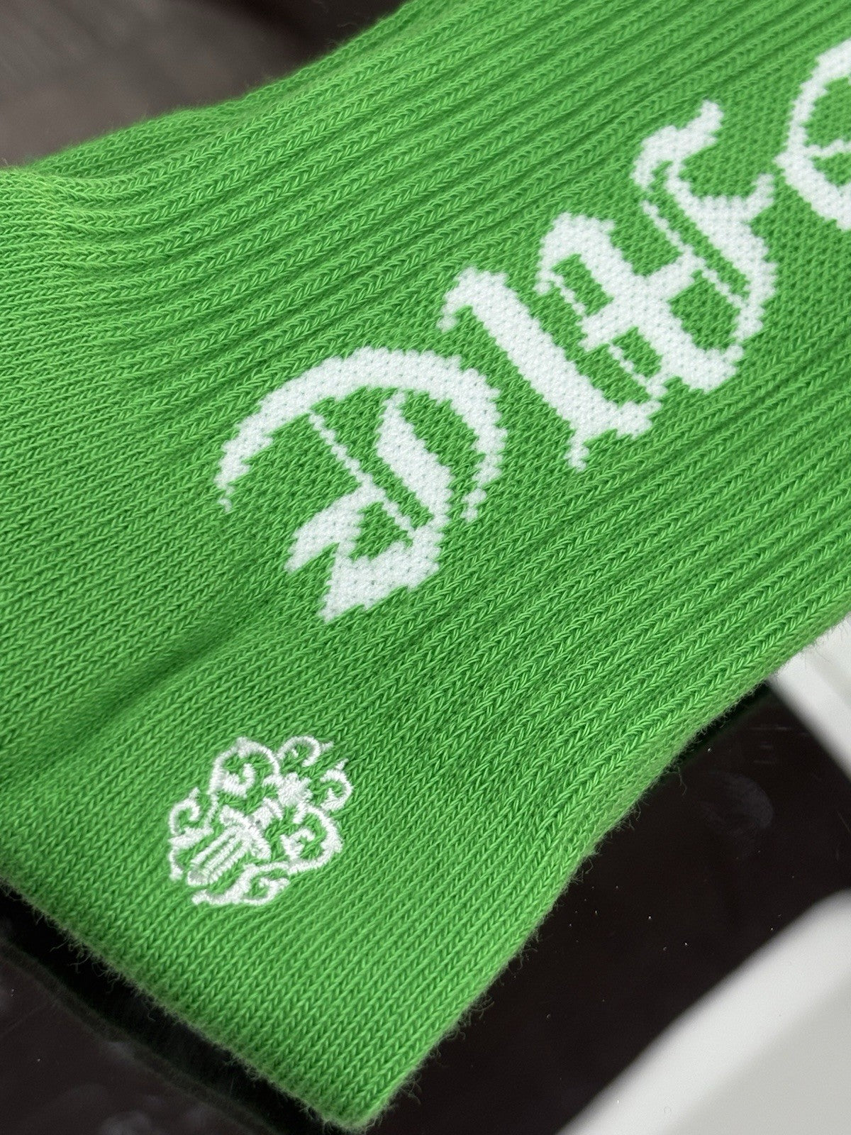 Size Large (9-13 US) - Chrome Hearts Socks ' Green ' | NEW!