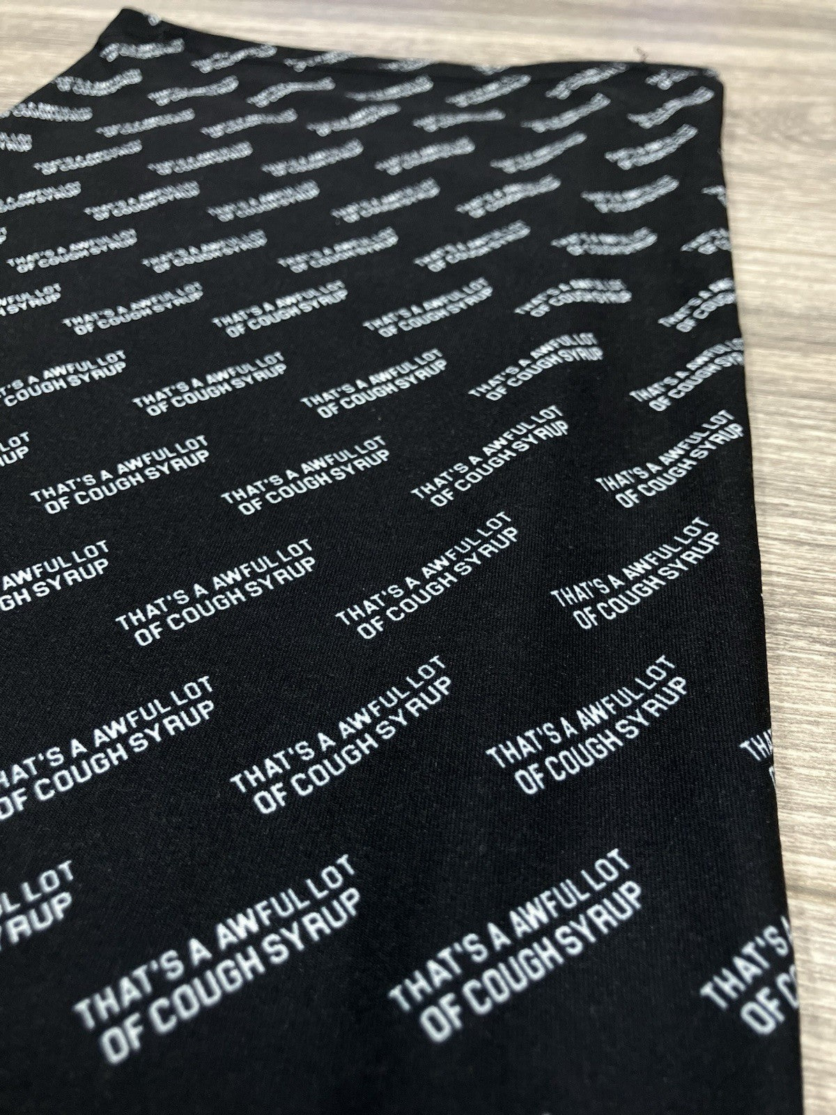 Thats A Awful Lot Of Cough Syrup Neck Scarf ' Black, White ' | BRAND NEW!