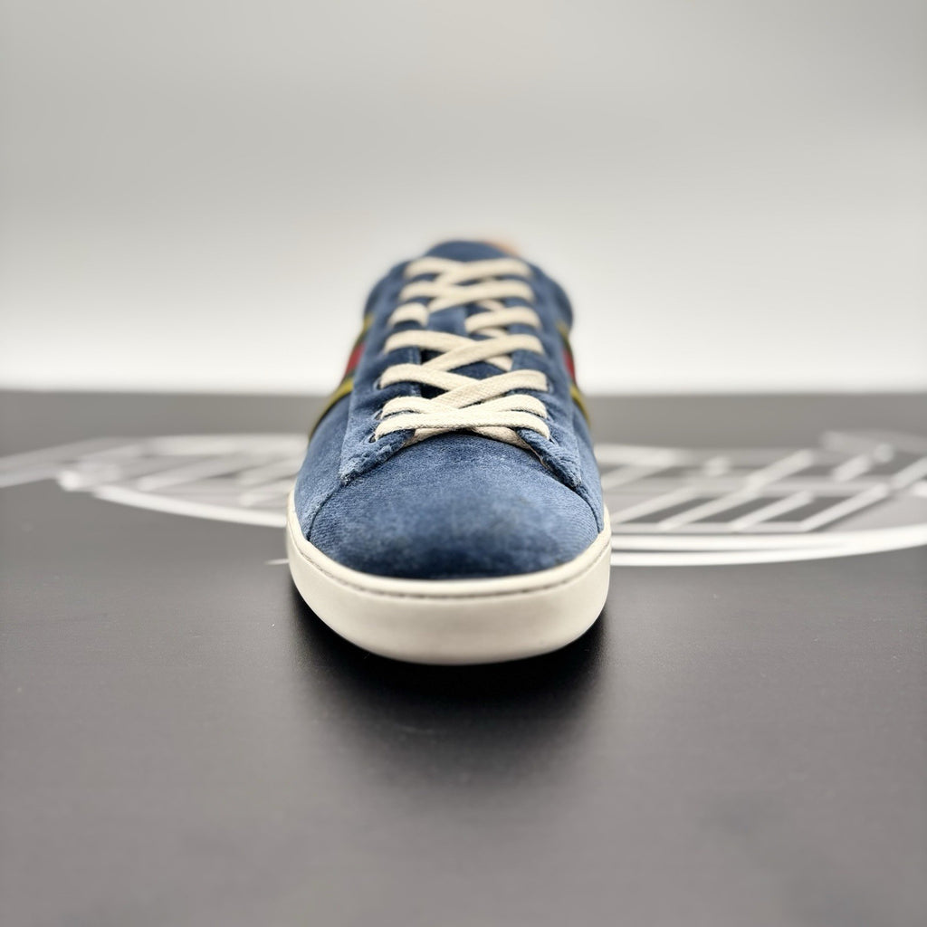 Size 9 G (9.5 US) - Gucci Ace ‘ Velvet Blue ‘ | GOOD CONDITION!