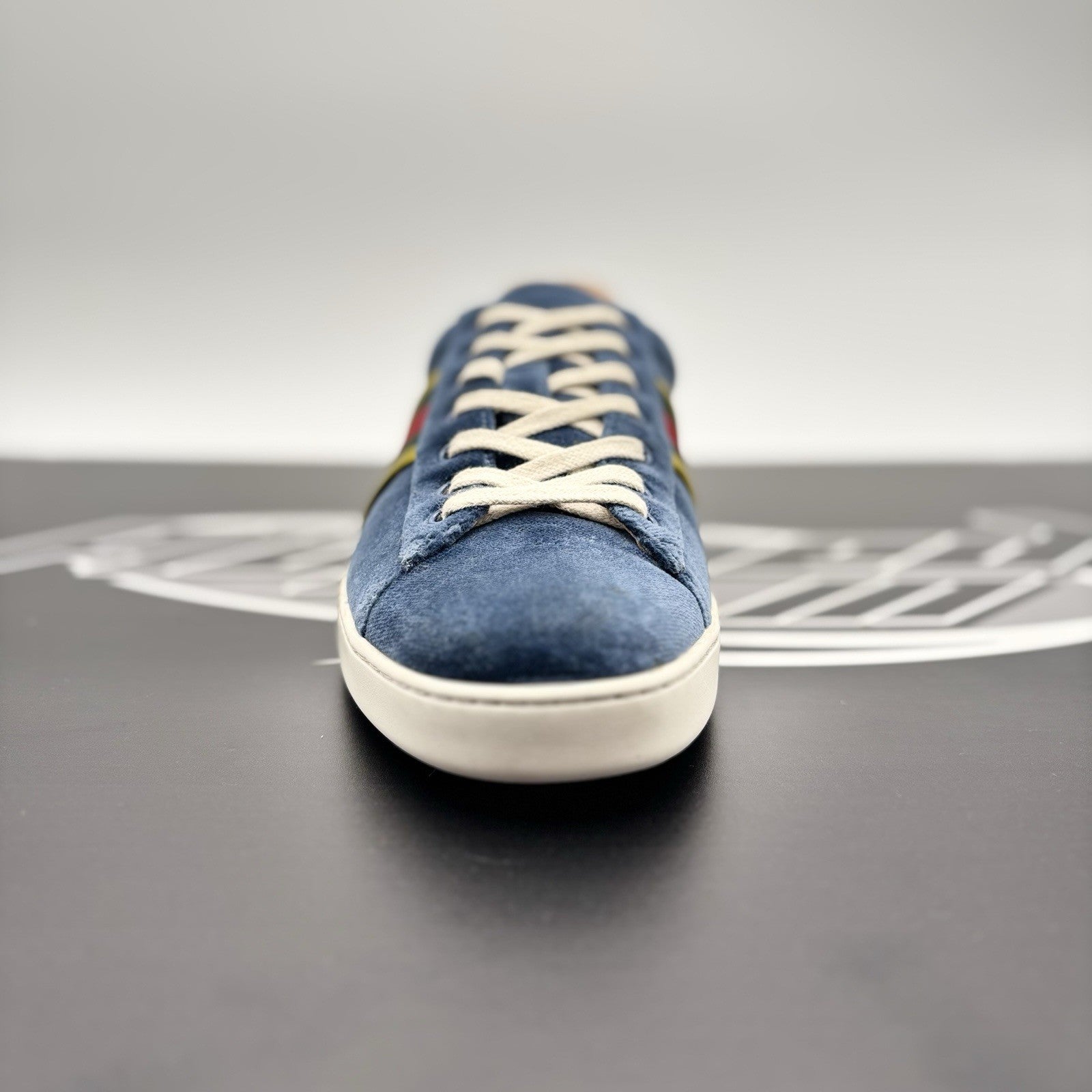 Size 9 G (9.5 US) - Gucci Ace ‘ Velvet Blue ‘ | GOOD CONDITION!