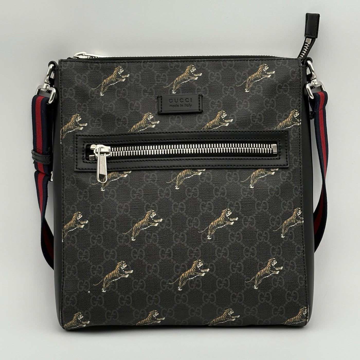 Bestiary GG Supreme Tigers Messenger Bag Black Grey
