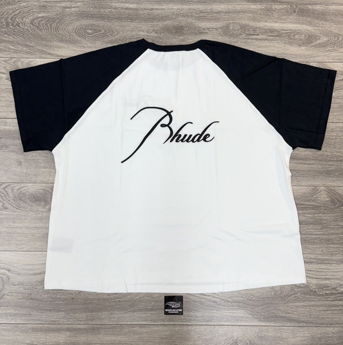 Size Small - Rhude Logo Embroidered Cotton T-Shirt ' Vintage Black ' | NEW!