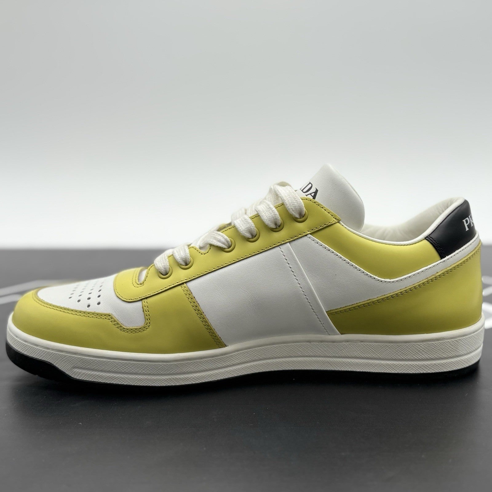 Size 8 UK (9 US) - Prada Downtown Low Leather ' Bianco Cedro ' | WORN ONCE!
