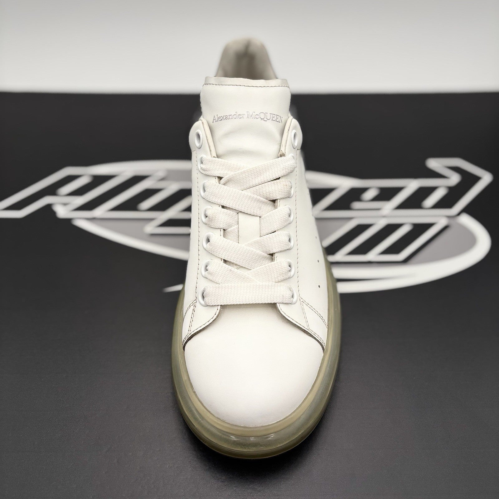 Size 42 (9 US) Alexander McQueen ' Transparent Sole, Snakeskin ' | GREAT!