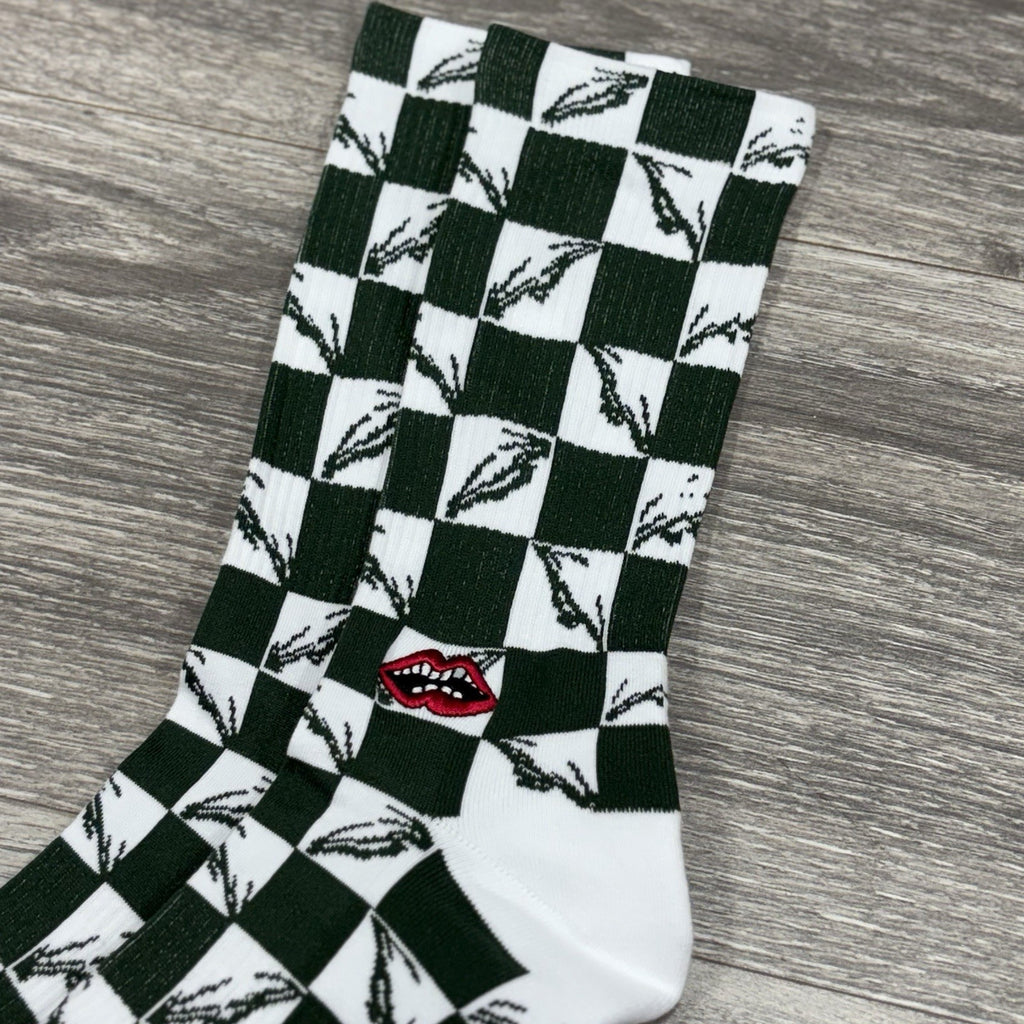 Size Large (9-13 US) - Chrome Hearts Matty Boy 99 Eye Socks ' Green ' | NEW!