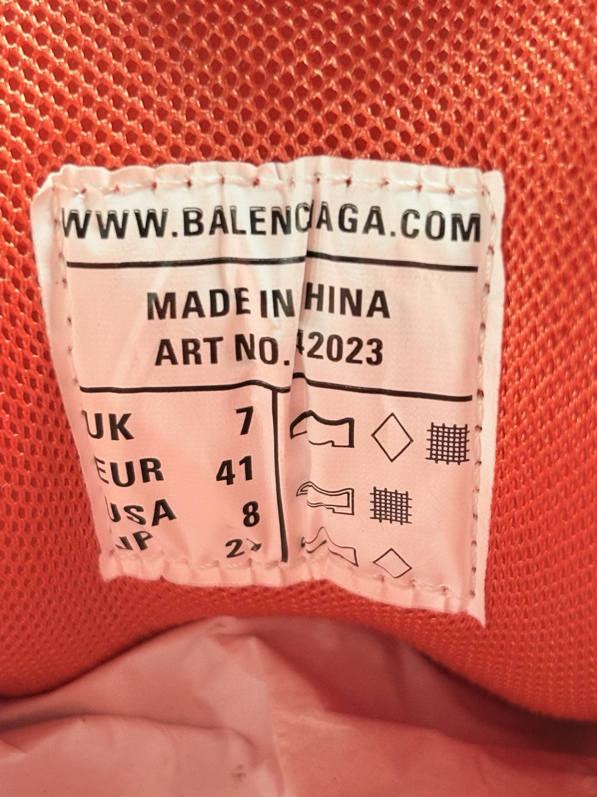 Size 41 (8 US) - Balenciaga Track Sneaker ' Orange Gray ' | BRAND NEW!