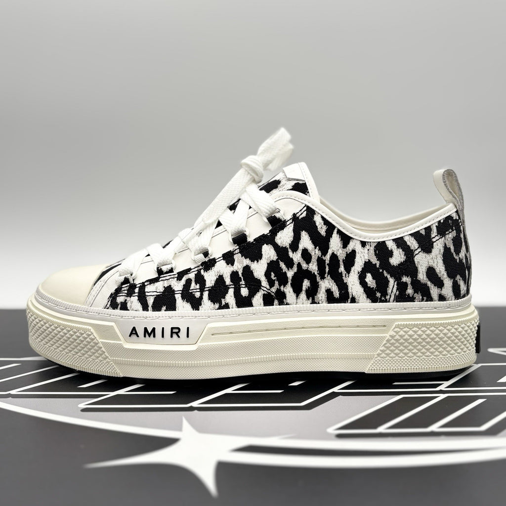 Size 43 (10US) Amiri Court Low ' White Leopard ' | Excellent!